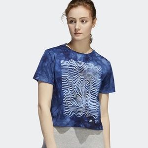 Adidas Parley Wavy Tee Blue Tie Dye
